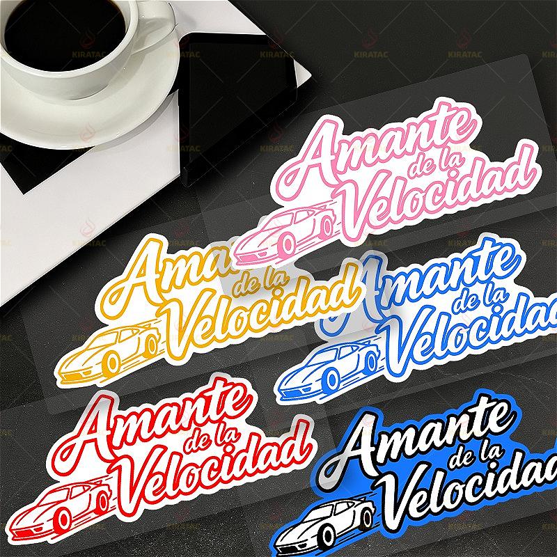 1pc New Original  Amante De La Velocidad Car Stickers for Car Windows Trunk Motorcycle Fairings Scooters Waterproof Vinyl Decals