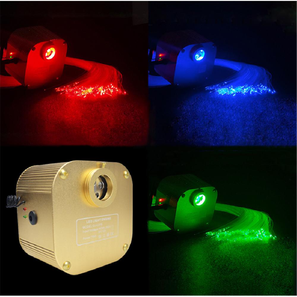 CAR 16W Twinkle RGBW Fiber Optic Light Bluetooth Remote Music Control Star Ceiling 300pcs 2M Cable