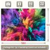 2D Vibrant Rainbow Explosion Tapestry, Colorful Dust Wall Art for Photoshoot