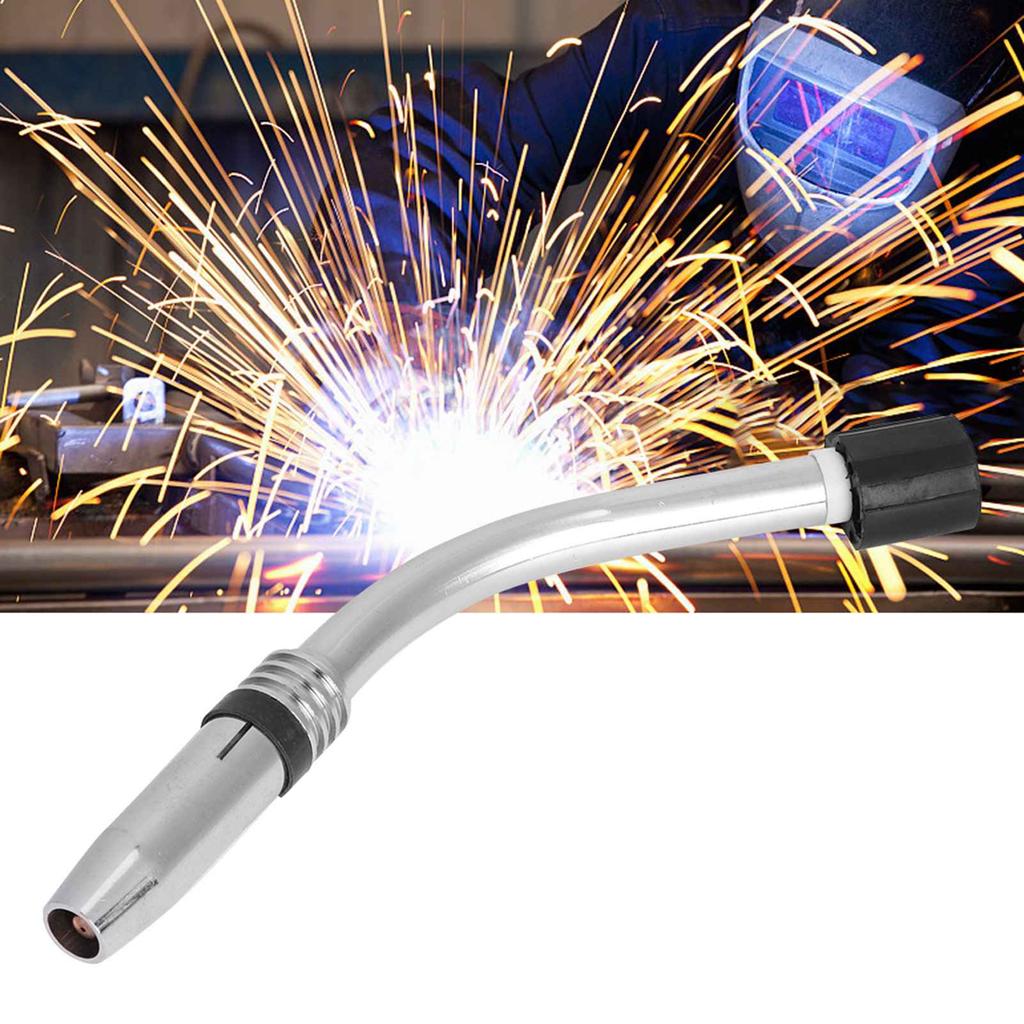 Torcia Saldatura 24KD Collo di Cigno MIG per Stile Binzel Abicor Ugello W 9mm Acciaio Inossidabile Ottone