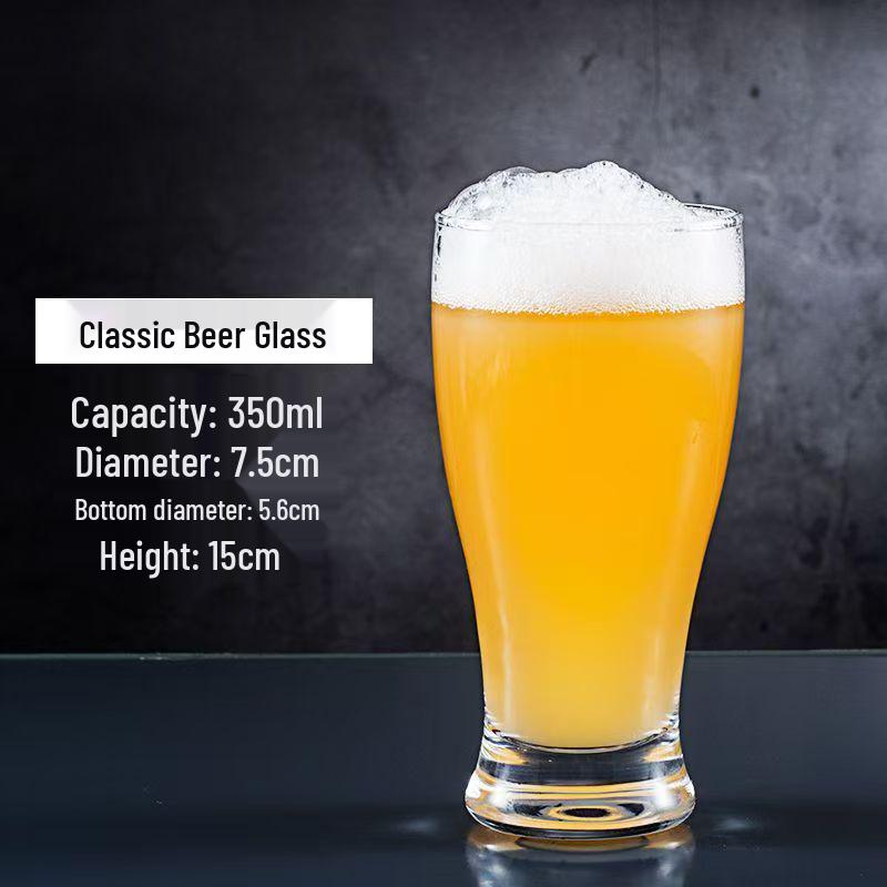 Large Capacity Waist-Slimming Crystal Beer Mug - Thickened Wheat Craft Glass for Household Use