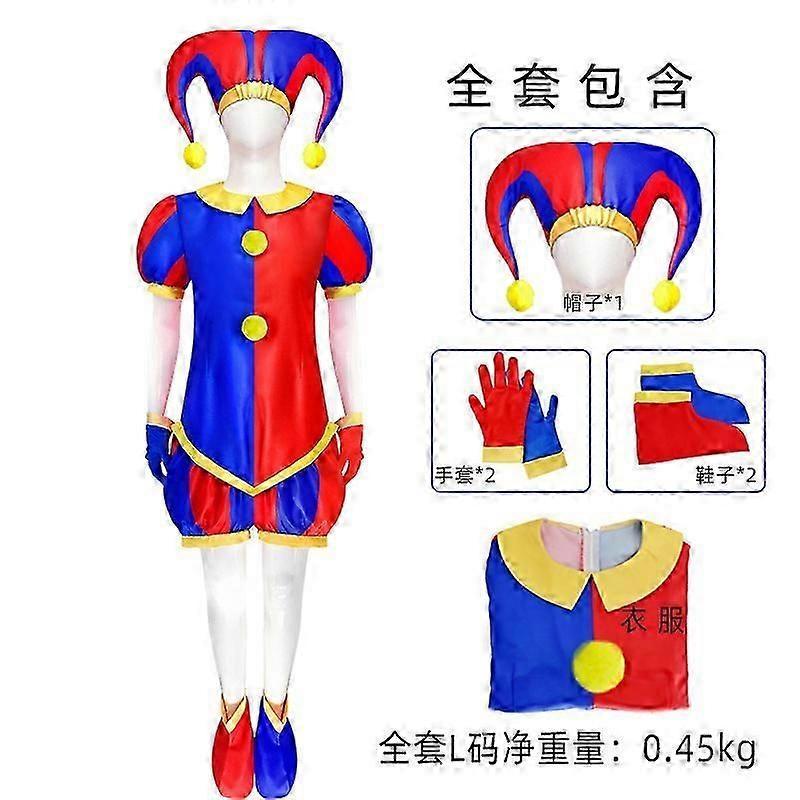 Magical digital circus cosplay costume Pamni cosplay jumpsuit clown role play costume