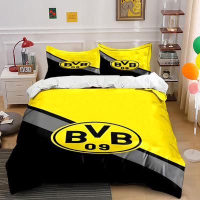 Gul BVB 09-logotyp. Sängkläder påslakan påslakanset örngott(1* Påslakan 2* Örngott utan täcke)