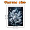 Pearl Art Painting Kit for Adults and Beginners, Mystic White NineTailed Fox Sparkling Painting Craft Home Wall Decor Handmade Gift Art Pieces
