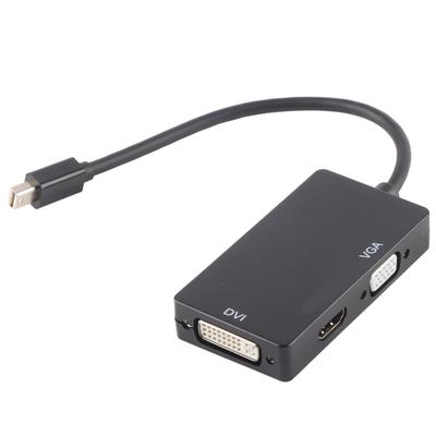 Mini Displayport Adapter 60Hz 2.25Gbp VGA HD DVI Output Copper ABS Mini DP Adapter for Laptop TV Monitor Black