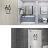 Shopping Malls Office Toilet Sign Plate Acrylic 3D Wash Room Door Wall Label Sticker WC Signage Board Art Hotel Home Decor