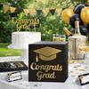 DIY Graduation Voting Box Black Golden Congrats Grad Card Box  Graduation Season