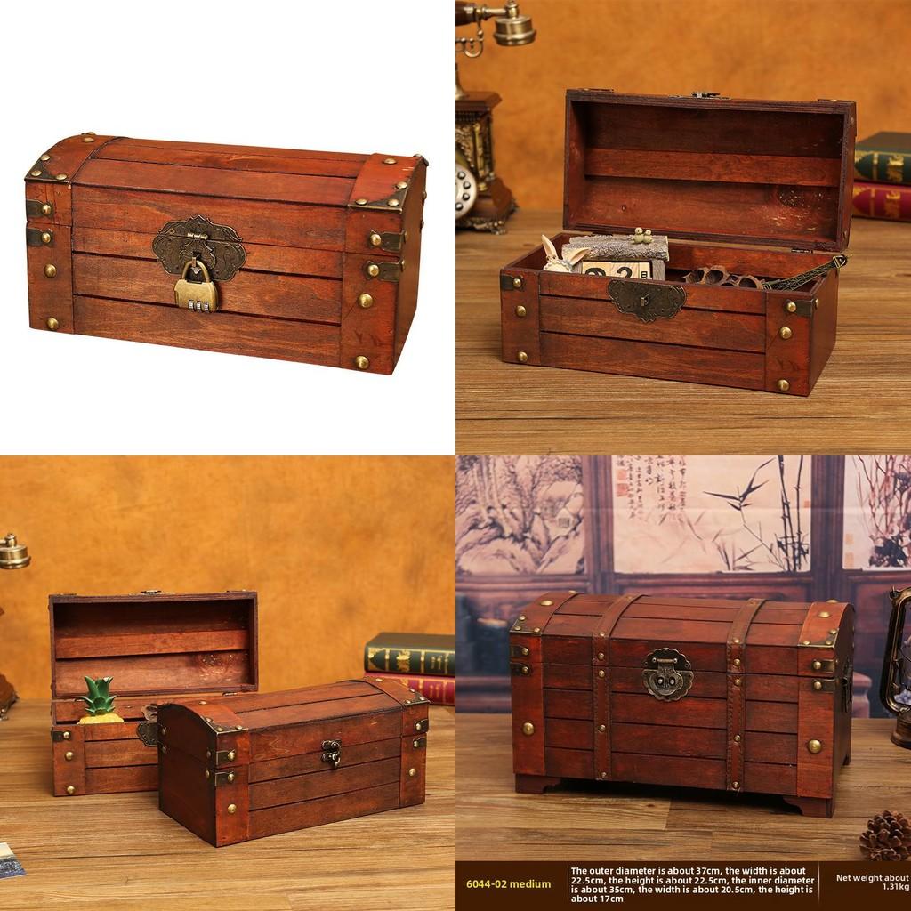 Wooden Chest Rustic With Lid For Cd Remote Toys And Decorations Accessories