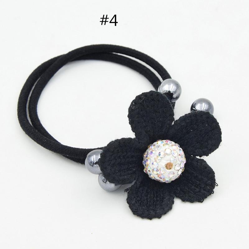 2-in-1 Elastic Floral Hair Tie for Winter & Autumn