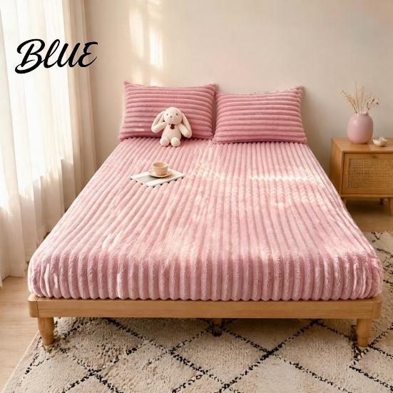 Coprimaterasso in Velluto Lenzuolo con Angoli per l'Inverno Caldo Fondo in Peluche Protettore Termico per Letto con Tasca Profonda Elastico su Tutto Morbido