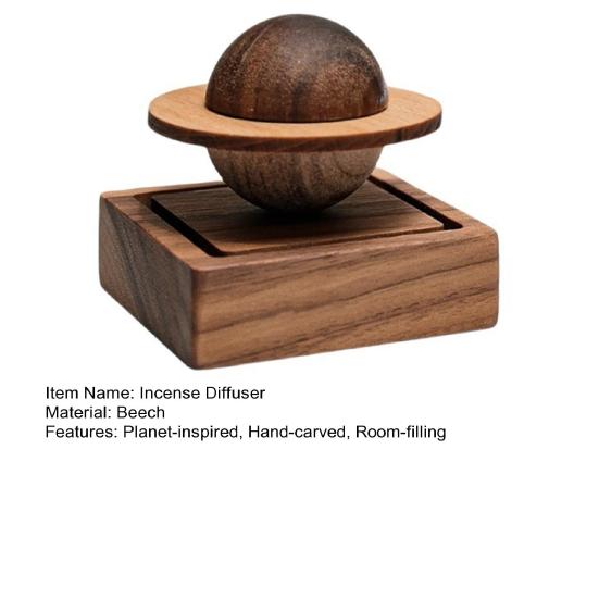 Walnut Wood Planetary Diffuser Handcrafted Aromatherapy Decor for Home Car Essential Oil-Free Wooden Gifts