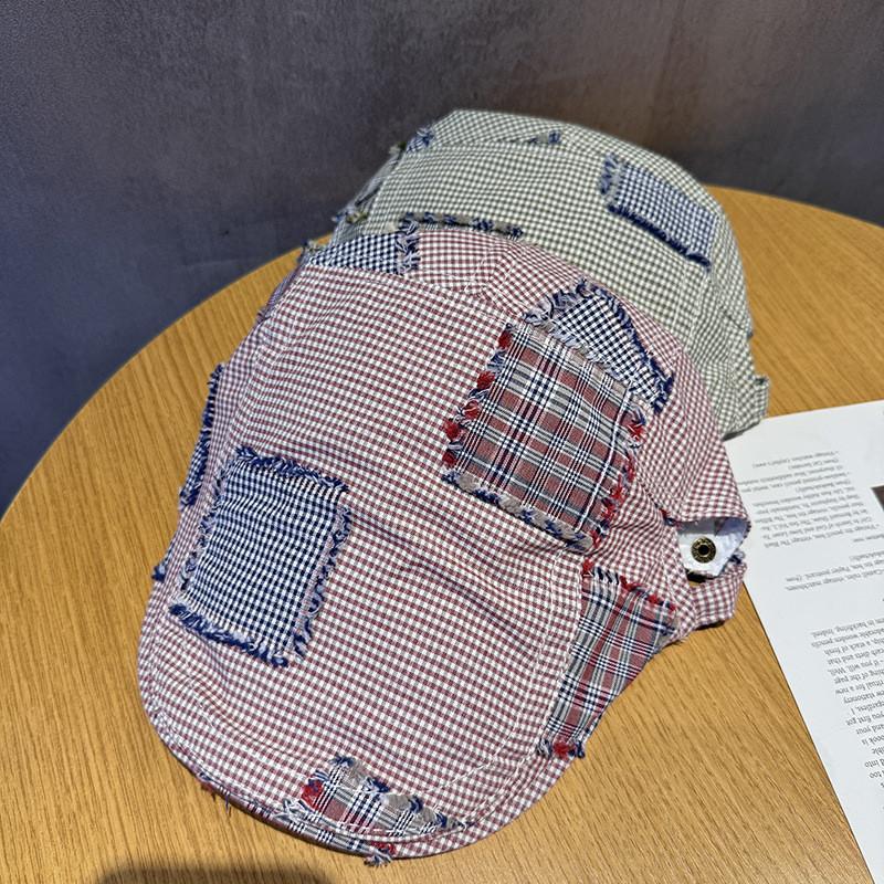 Retro Patchwork Baseball Cap With Sunshade For Casual Outdoor Activities