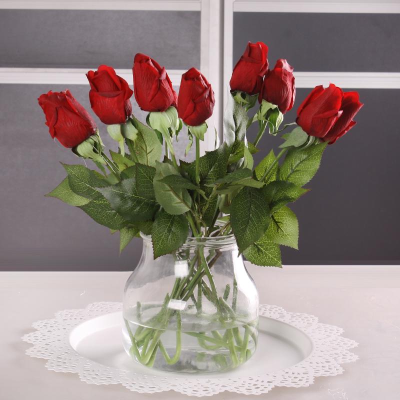 10Pcs Artificial Latex Roses Real Touch Flowers For Wedding Bridal Bouquet Home Decoration