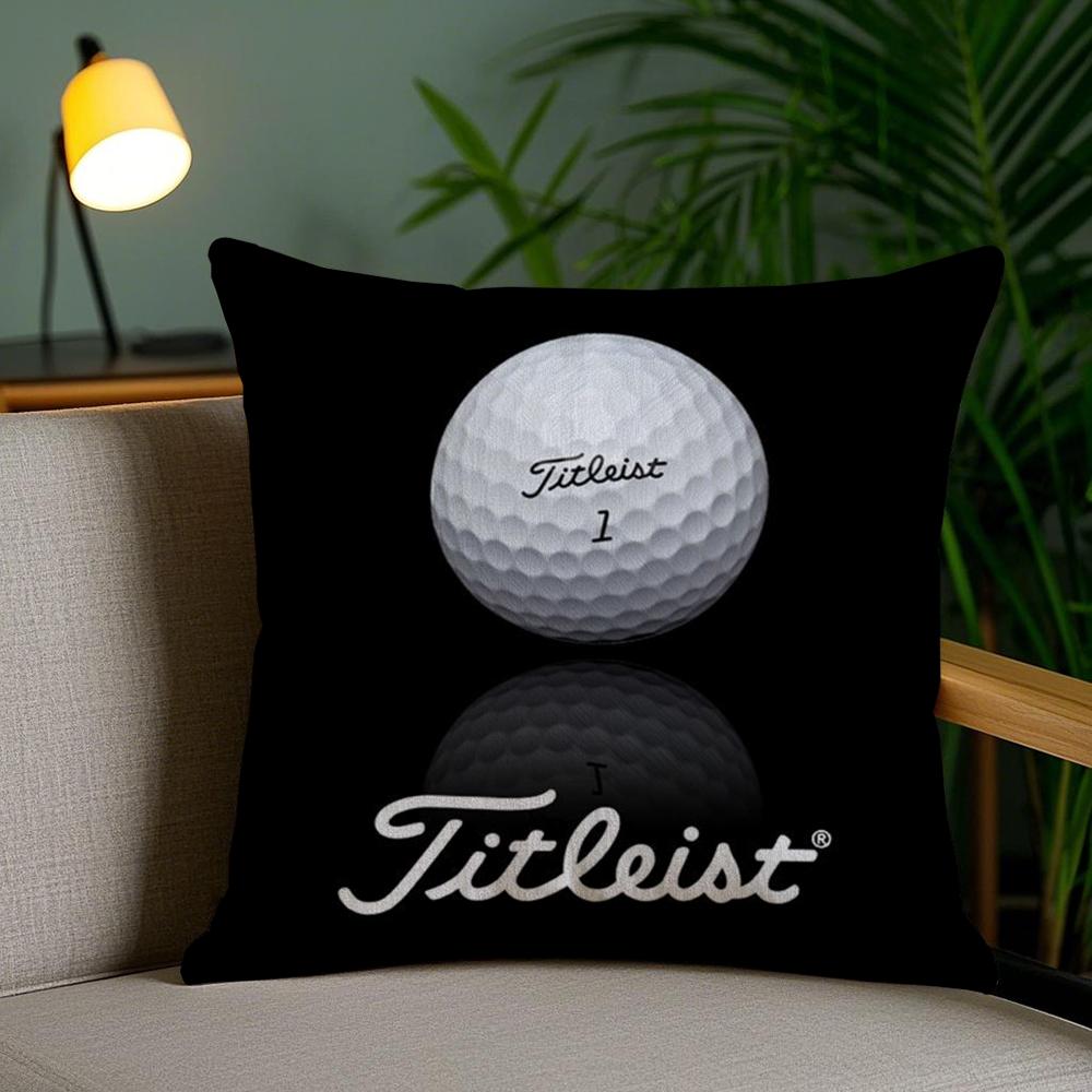 Golf Sports T-Titleists Cushion Cover Plush Fabric Soft Double-Sided Printed Invisible Zipper Sofa Pillow Case Home Decor