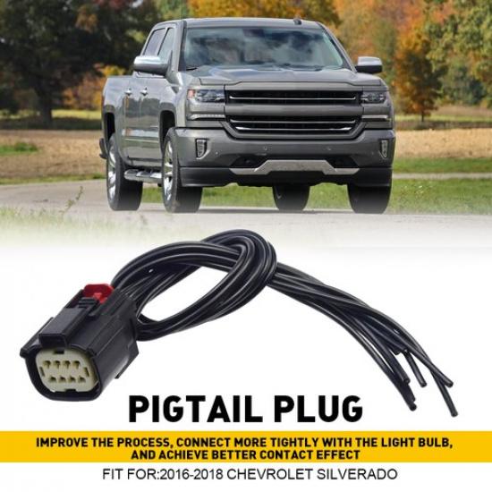 Pigtail Connector Plug For Chevrolet 2016-2018 Silverado Xenon HID LED Headlight