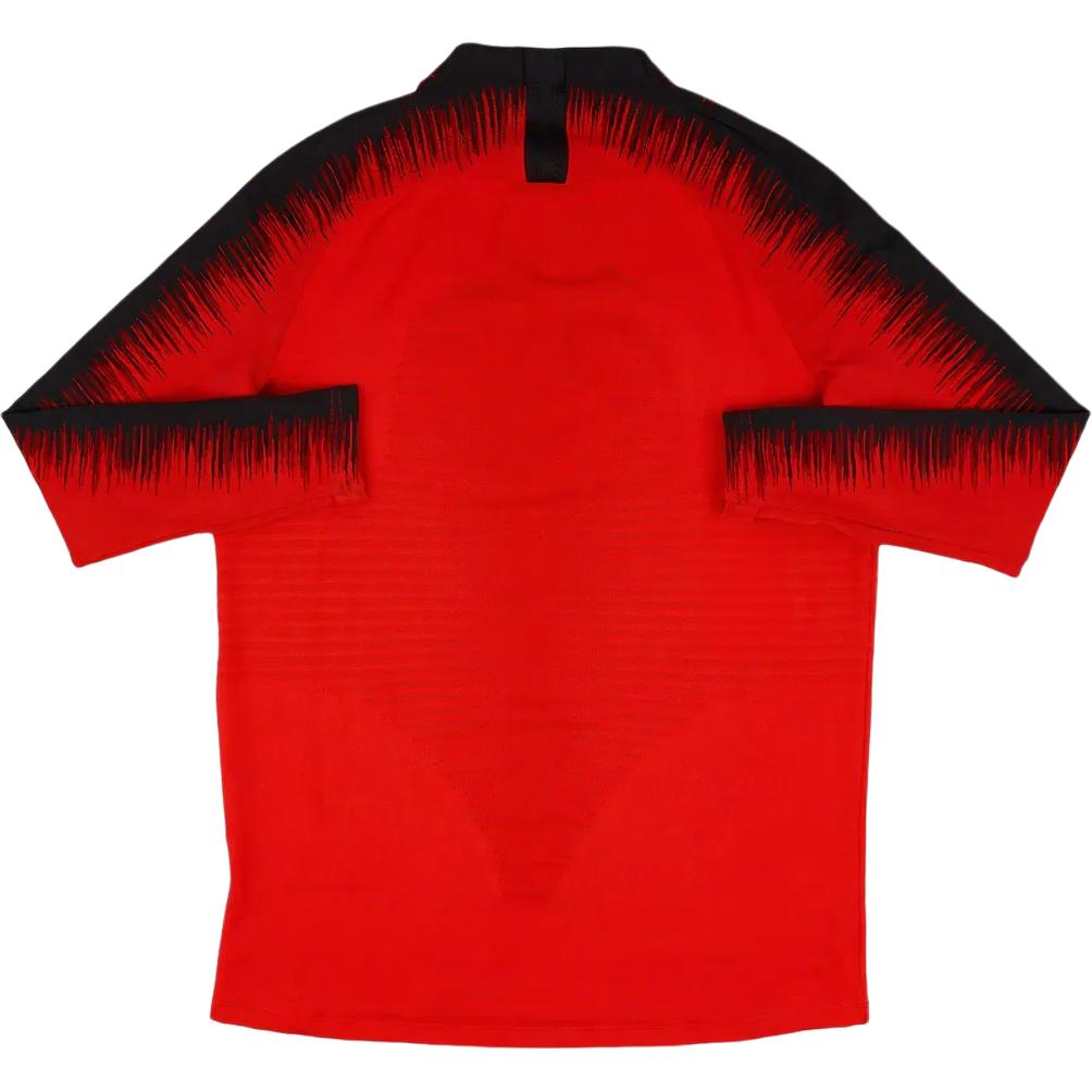 Jordan X Paris Saint-Germain Collaboration Air 2018-19 Vaporknit Mock Neck Logo 1/4 Zip Long Sleeve Football Shirt Men Tops AQ0966-657
