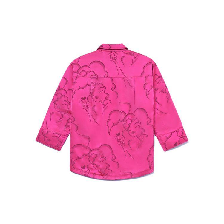 Li Ning Badfive Cartoon Loose Casual Sports Polo Jacket Women Jackets Pink AFDR772-3