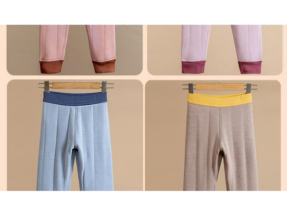 Children's Thickened Velvet School Uniform Pants: Double-Sided Fleece Autumn/Winter Leggings