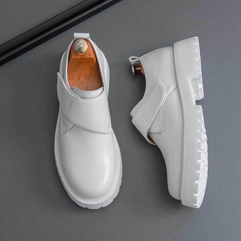 Mote Nye Luksus Designer Svart Hvit Tykksålede Høydeøkende Sko For Menn Formell Bryllup Ballkjole Sapatos Tenis Masculino