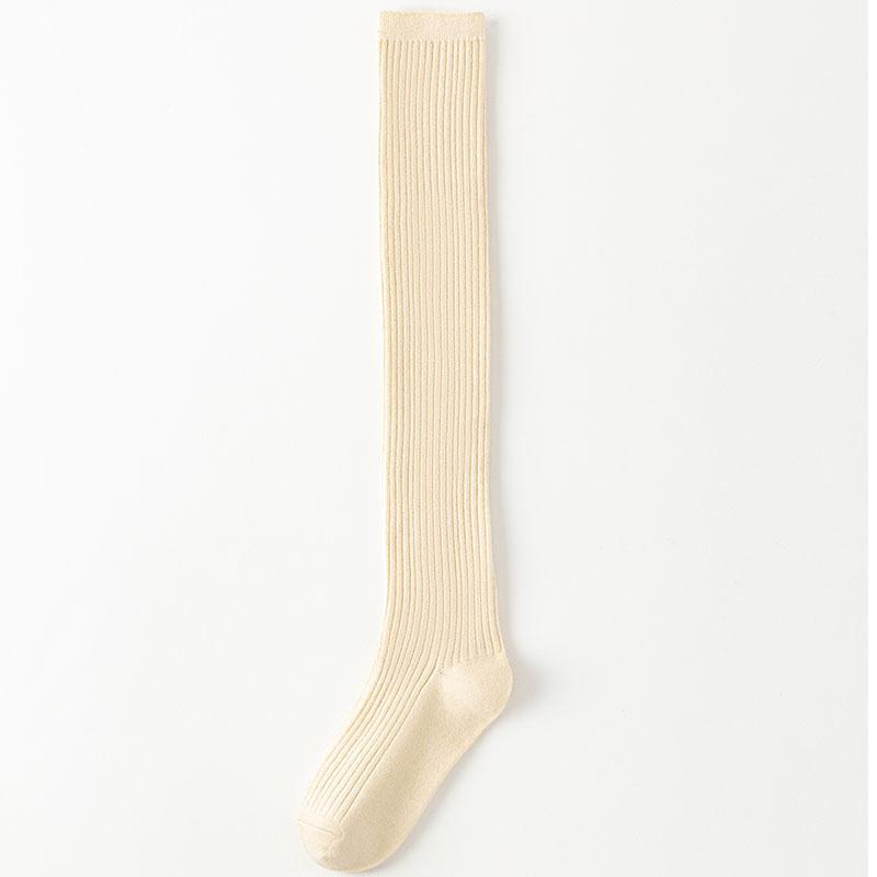 Knee Socks Women'S Autumn And Winter Black Vertical Striped Thin Stockings Japanese College Style With Loafers Stacking Socks