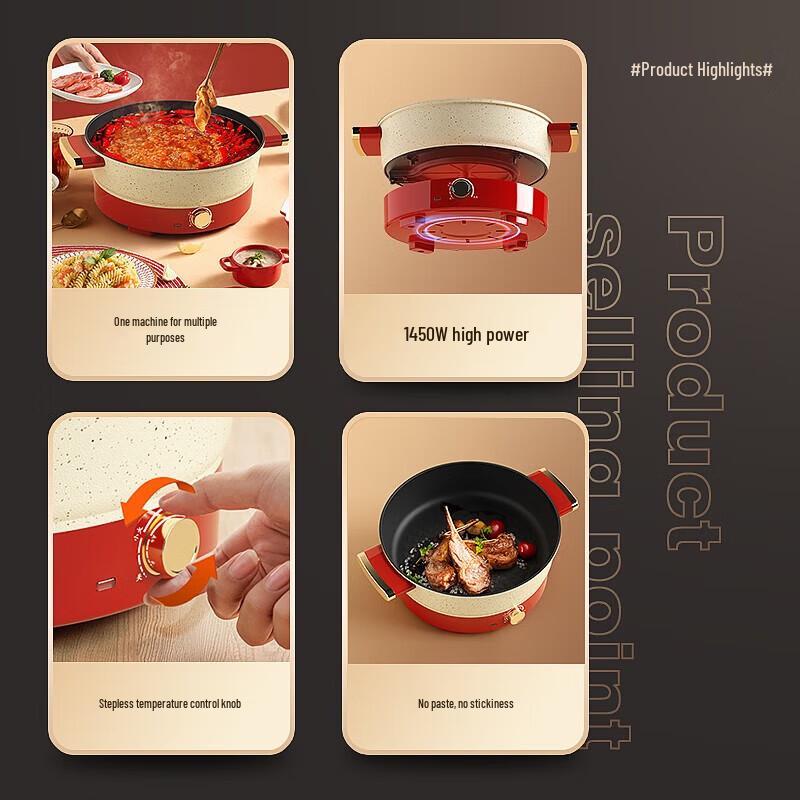 MeiLing Electric Cooking Pot with Adjustable Power