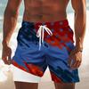 Men's 4th of July U.S. 250th Anniversary US Flag Lined Shorts 2 In 1 Board Shorts  With Compression Liner Elastic Drawstring Waist Designer