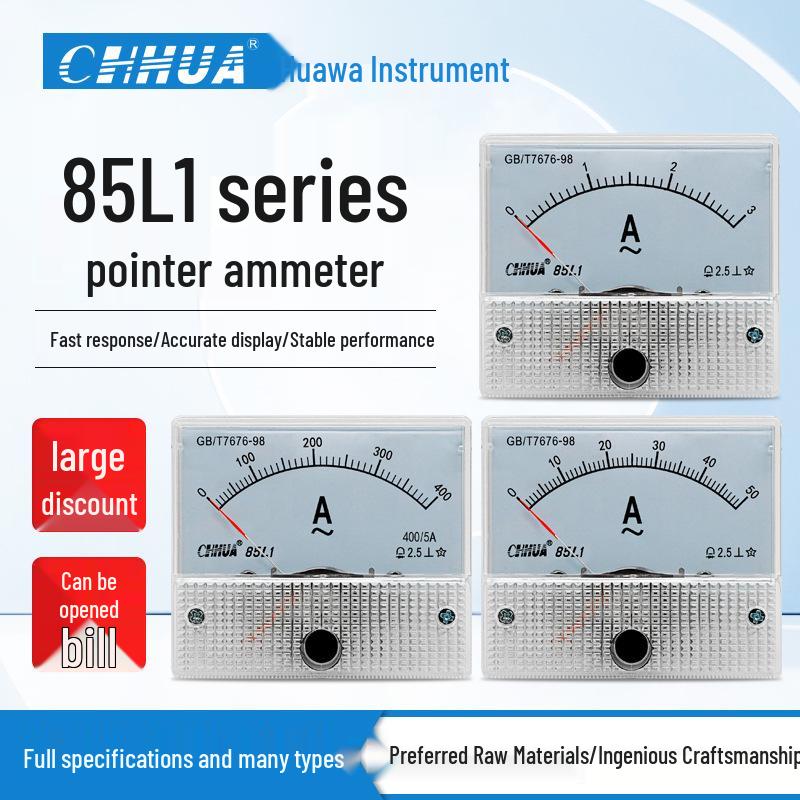 

Huawa 85L1 Прямопрохідний амперметр змінного струму - Вимірює струми змінного струму: 1A, 2A, 3A, 5A, 10A, 15A, 20A, 30A, 30/5A, 50/5A 400/5A with Transformer