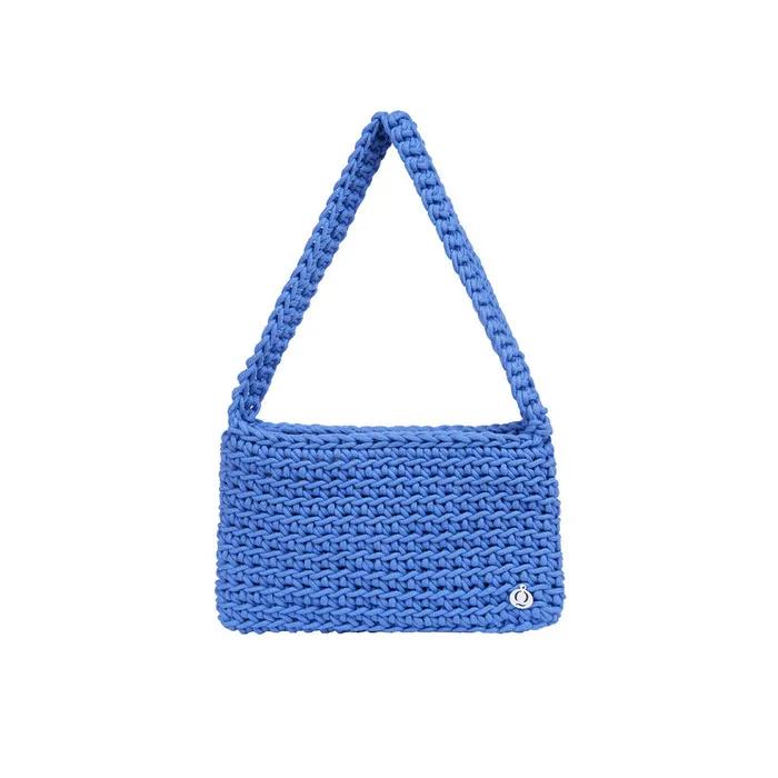 Blue knit mini bag