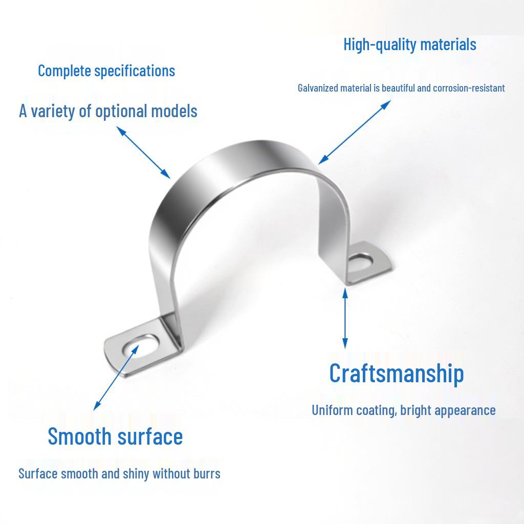 Galvanized U-Shaped Saddle Clamp for Pipes and Hoses