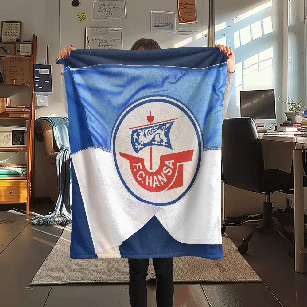 Hansa team,pattern Flannel Blanket, High quality Comfortable for All Seasons, Home Decor, Warmth and Comfort, Perfect for Gifts.