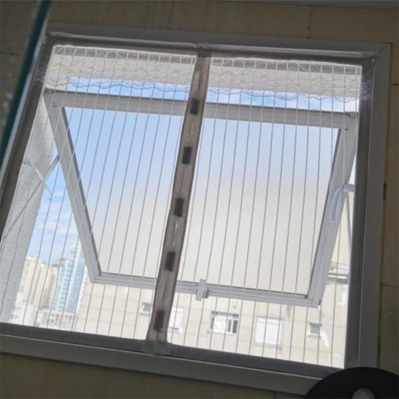 2026 Magiczna Różdżka Siatka na Okno Siateczka Niewidoczna Zasłona na Okno Regulowana Moskitiera Letnia Zasłona Folio Magnetyczna