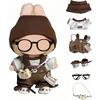 Cimoon Doll Clothes Set 6 Pieces for 15cm/17cm Plush Toys Cute Costume Outfit Accessories
