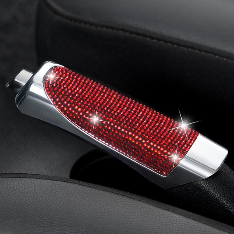 Universal Crystal Car Handbrake Covers Anti-Slip Auto Gear Shift Collars Diamond Car Bling Accessories Interior