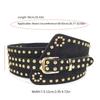 Pin Buckle Waist Belt for Women Ladies Underbust Corset Fashion Female Stretch Waist Strap with Rivet for Prom Party