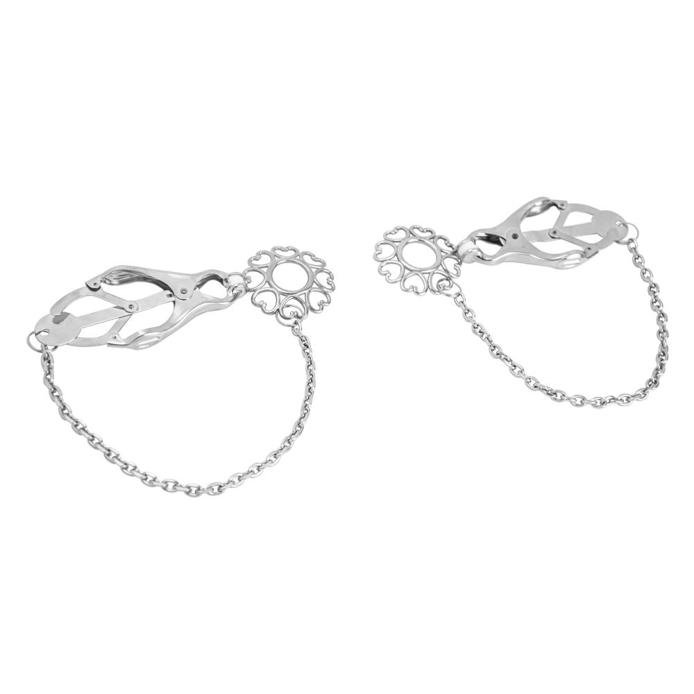 NEW Device Bondage Gear Hard Clover Nipple Clamps Clips Games Sex Toys Adult Products for Women Metal Nipple Clamps Steel Breast