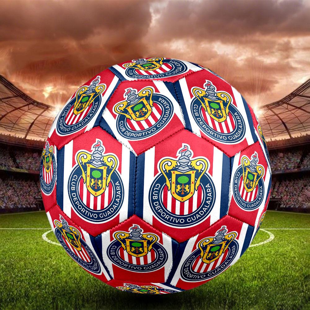 Club Deportivo Guadalajara Print Size 5 Soccer Ball, Standard Match Football for Sports Game and Team Practice, Ideal Gift for Soccer Fans