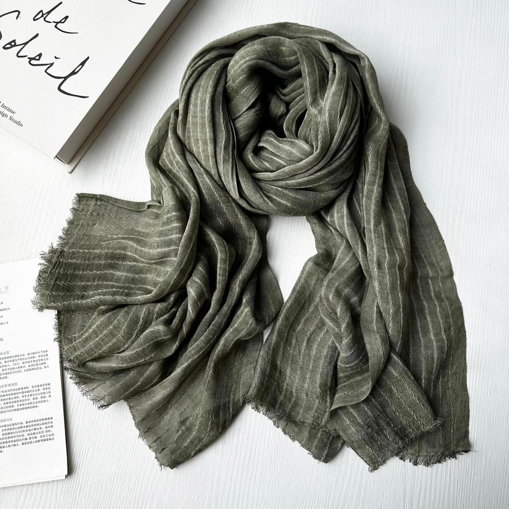 Retro Style Korean Modal Scarf Shawl Wrap Unisex Decorative Strip Scarves for Men and Women