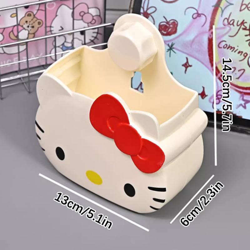 Sanrio Hello Kitty Toothbrush Storage Rack Cartoon Anime Cute Bathroom Large Capacity Storage Box Girl&Child Holiday Gifts