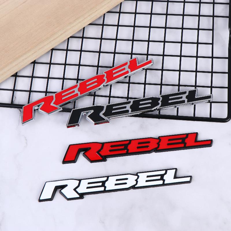 Personalized 3D Metal Car Sticker Rebel Letter Car Decal Self-Adhesive Letter Badge Stickers Car Exterior Decor Accessories