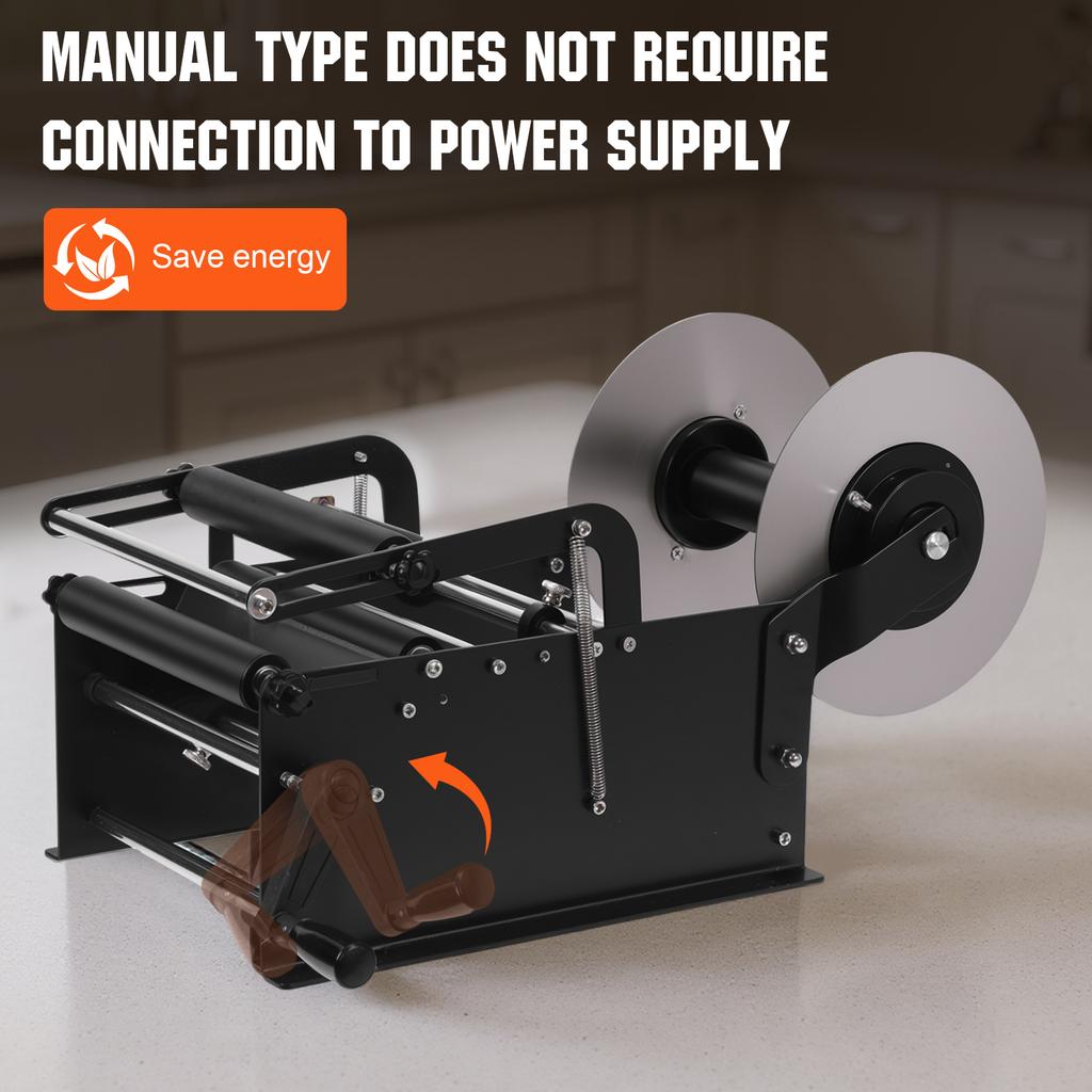 Wine Bottle Sticker Label Applicator with Handle Manual Round Bottle Labeling Machine Manual Labeling Machine for Round Bottles