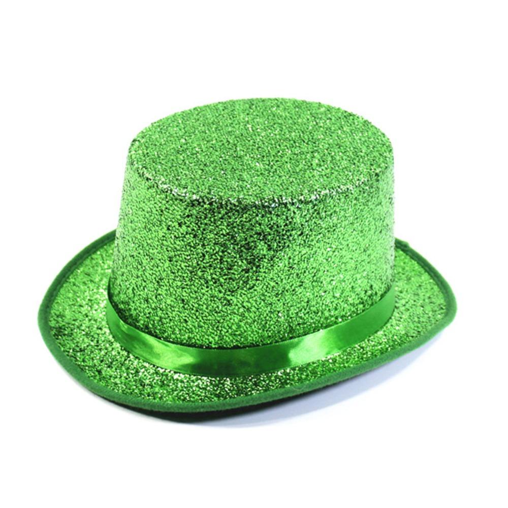 Retro Glitter Top Hat British Style Durable Lightweight Glittering Magician Hat Polyester Multicolor Bowler Jazz Hat Performance