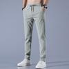 Men's Summer Casual Pants Thin Straight Color Matching Personalized Trend Ice Pants