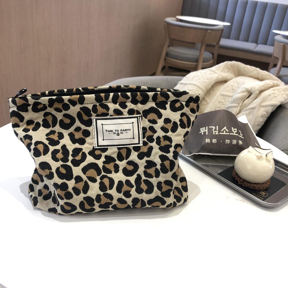 Große Damen-Kosmetiktasche mit Leopardenmuster, aus Segeltuch, wasserdicht, mit Reißverschluss, Make-up-Tasche, für Reisen, Waschen, Make-up, Organizer, Beauty-Case