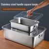 Versatile 304 Stainless Steel Rectangular Food Pan with Lid