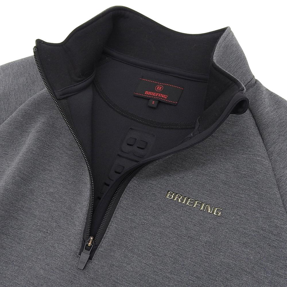 BRIEFING Excellent condition BRIEFING GOLF WARM 3D LOGO HALF ZIP TOP Men's Gray Size S tops S grayUsed