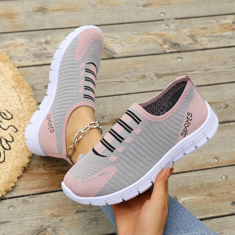 Women’s Slip-On Knit Lightweight Casual Sneakers Comfortable Everyday Shoes