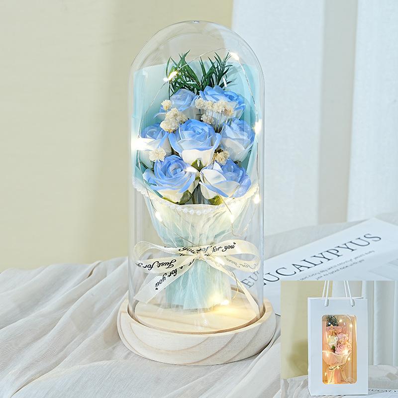 Valentine s Day Gift for Girlfriend, Teacher, Rose, Soap Flower, Creative Dried Flower, Eternal Life Bouquet, Birthday Gift