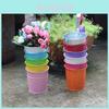 Colorful Metal Hanging Flower Plant Pots With Removable Hooks For Vibrant Garden Decor