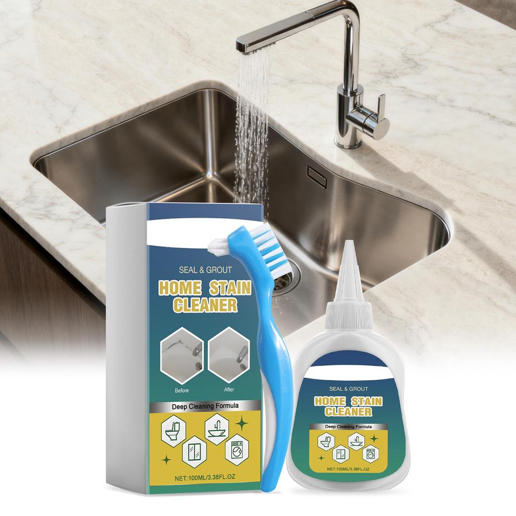 Universal Multi-Effect Stain Removal Gel for Tile Grout - No Splatter, Convenient Pack