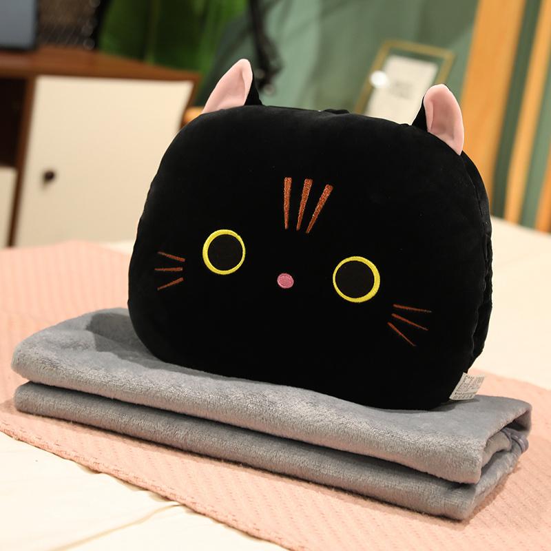 30X30Cm Down Cotton Plush Cat Pillow Stuffed Ultra Soft Cartoon Animal Round Hands Burner Back Support Plushie Gift